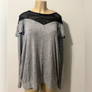 Mesh Mixed Media Active Wear Top